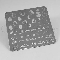 Penguins and Christmas Cheer (CjSC-03), stampingplade, Clear Jelly Stamper